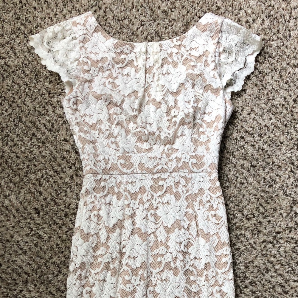 ABS Allen Schwartz white lace dress